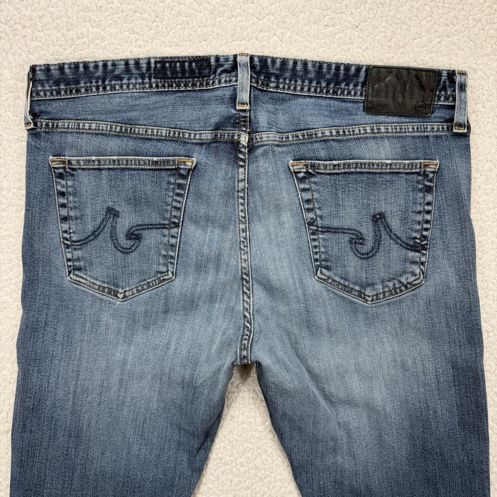 AG Matchbox Slim Straight Jeans Men's 38x29 Blue Casual Denim Streetwear Grunge - Picture 4 of 11